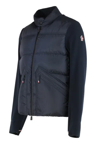 Moncler Grenoble Padded Cardigan With Zip In Blue