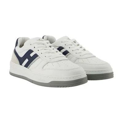 Hogan White Leather H630 Sneakers In Multi