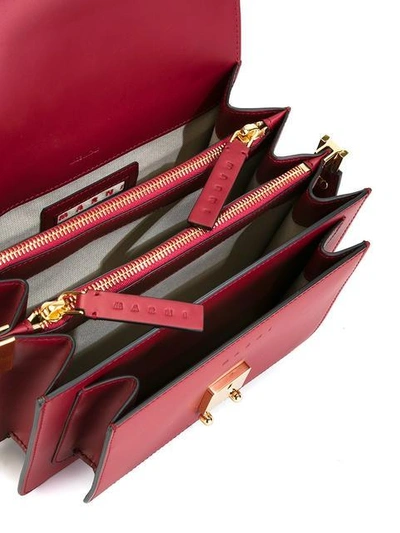 Shop Marni 'trunk' Shoulder Bag - Red