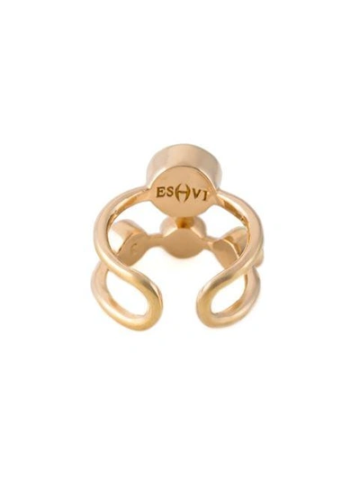 Shop Eshvi 'astro' Midi Ring In Metallic