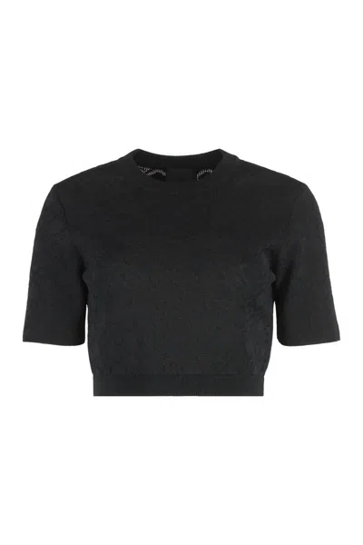 Givenchy Jacquard Knit Top In Black