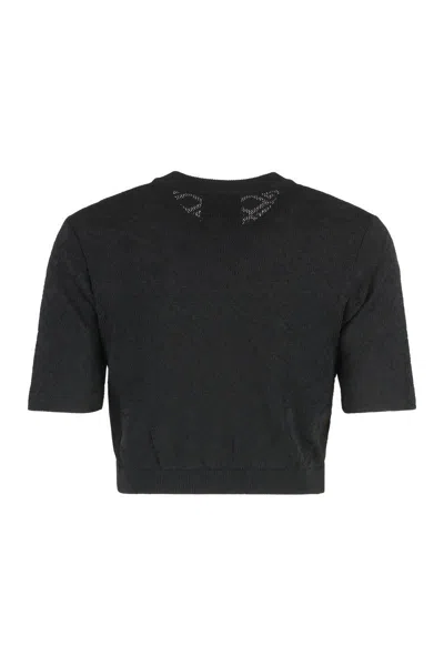 Givenchy Jacquard Knit Top In Black