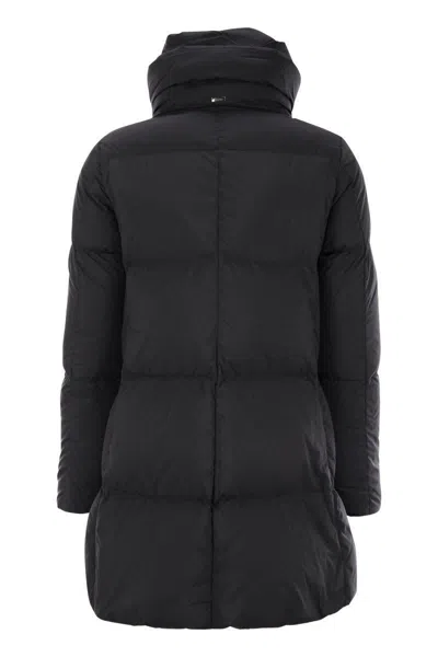 Herno Down Jacket Full-zip In Nylon In Black
