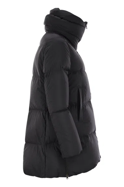 Herno Down Jacket Full-zip In Nylon In Black