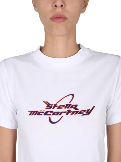 Stella Mccartney T-shirt With Logo Print In White
