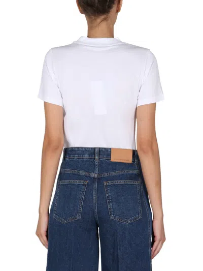 Stella Mccartney T-shirt With Logo Print In White