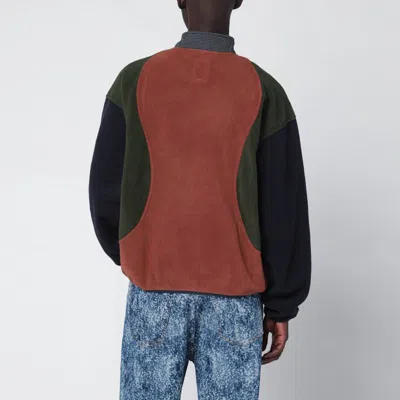 Brain Dead Equipment Ripstop Pullover Fleece Jacket In Blue