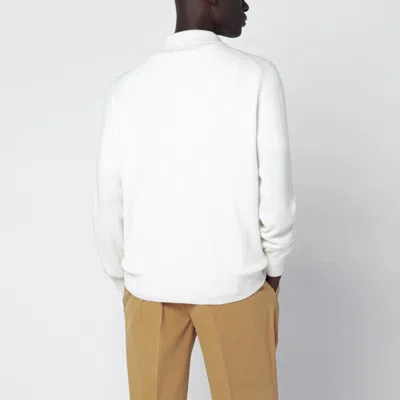 Brunello Cucinelli White Cashmere Cardigan Men In White
