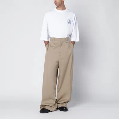 Willy Chavarria Cholo Beige Chino Trousers In Brown