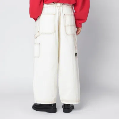 Willy Chavarria Toluca White Washed-effect Workwear Pants In White