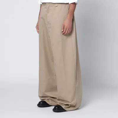 Willy Chavarria Cholo Beige Chino Trousers In Brown