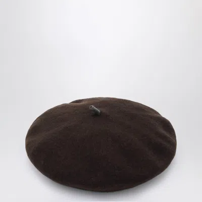Brunello Cucinelli Wool Beanie Featuring Precious Detail And Loop In Black