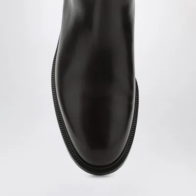 Brunello Cucinelli Brown Leather Boots With Shiny Detail In Multi