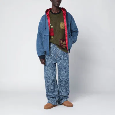 Brain Dead Future Vision Alpaca Knit Sweater In Gray