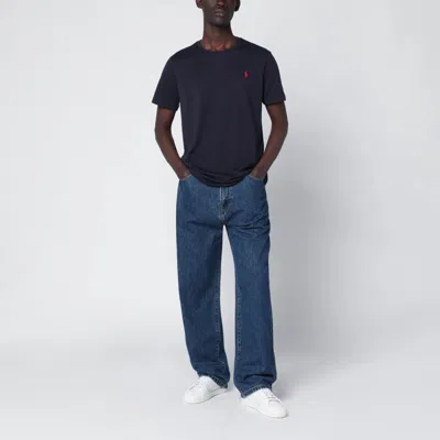 Polo Ralph Lauren Blue Navy Cotton T-shirt In Multi