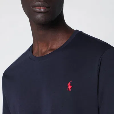 Polo Ralph Lauren Blue Navy Cotton T-shirt In Multi