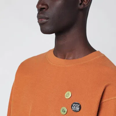 Brain Dead Earth-tone Gargoyle Cotton Sweatshirt In Brown