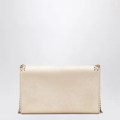 Stella Mccartney Falabella Airlite Gold Crossbody Wallet Bag In Neutral