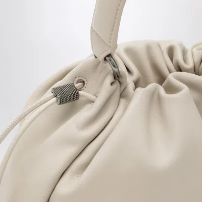 Brunello Cucinelli Bucket Mellow Small Ivory Bag Women In White