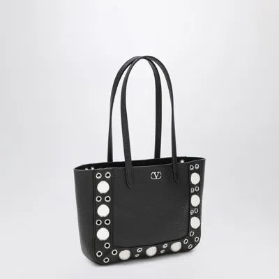 Valentino Mini Nellcôte Black Grained Calfskin Bag In Black