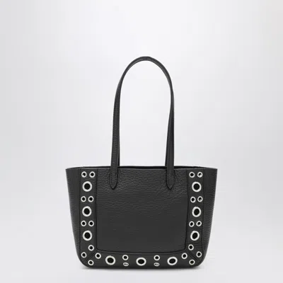 Valentino Mini Nellcôte Black Grained Calfskin Bag In Black