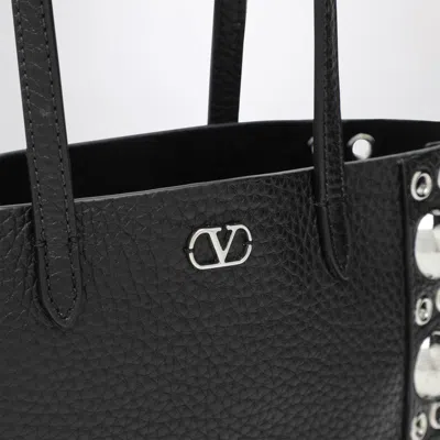 Valentino Mini Nellcôte Black Grained Calfskin Bag In Black