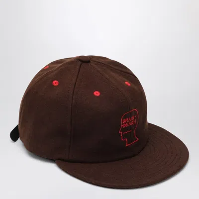 Brain Dead Logohead Six-panel Baseball Hat In Brown