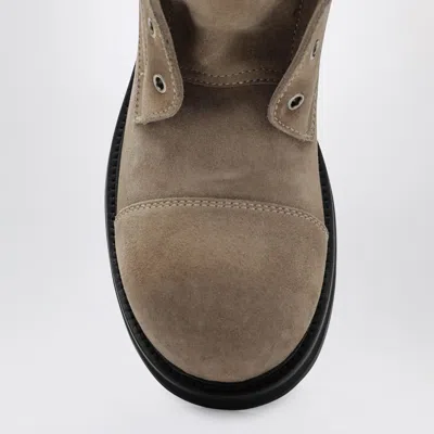 Balenciaga Men Beige Ankle Boots With Logo Patch On The Front And Logo Lettering On The Rear In Leat In Multi