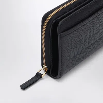 Marc Jacobs Mini Black Full-grain Leather Wallet In Blue