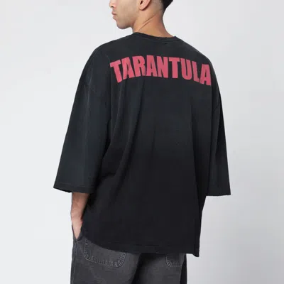 Willy Chavarria Slate Cotton Tarantula Buffalo Oversize T-shirt In Black