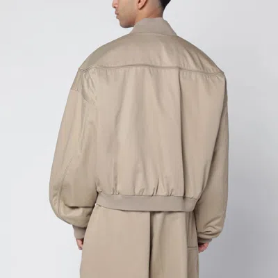 Willy Chavarria Gas Station Beige Cotton-blend Bomber Jacket In Neutral