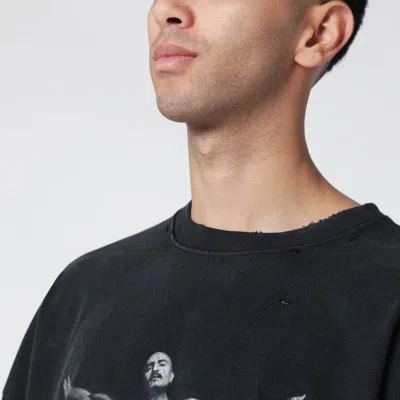 Willy Chavarria Slate Cotton Tarantula Buffalo Oversize T-shirt In Black