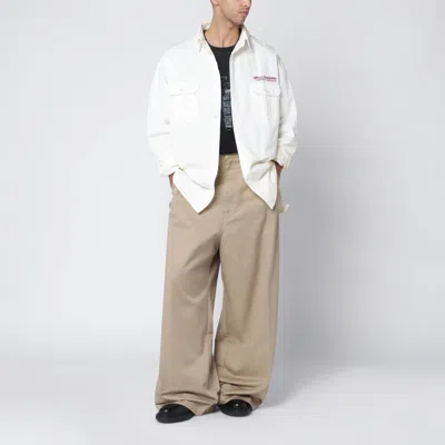 Willy Chavarria Corcoran White Cotton Shirt In White