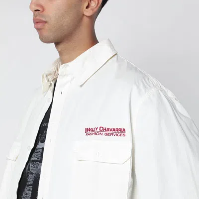 Willy Chavarria Corcoran White Cotton Shirt In White