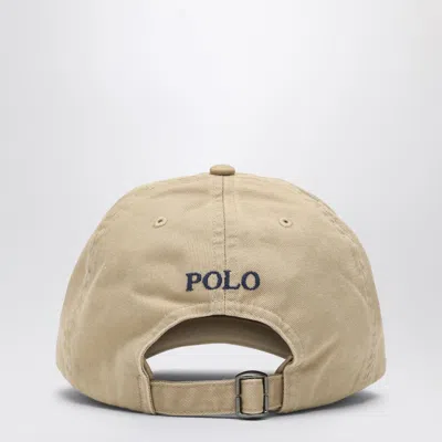 Polo Ralph Lauren Beige Cotton Baseball Cap In Neutral