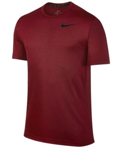 Shop Nike Men&#039;s Dri-fit Touch Ultra-soft T-shirt In Maroon