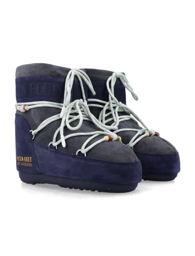 Moon Boot Mini Versatile Boot With Adjustable Drawstring In Blue