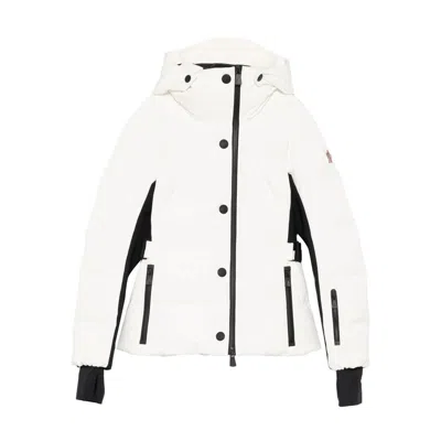 Moncler Hooded Belted Jacket In Multi