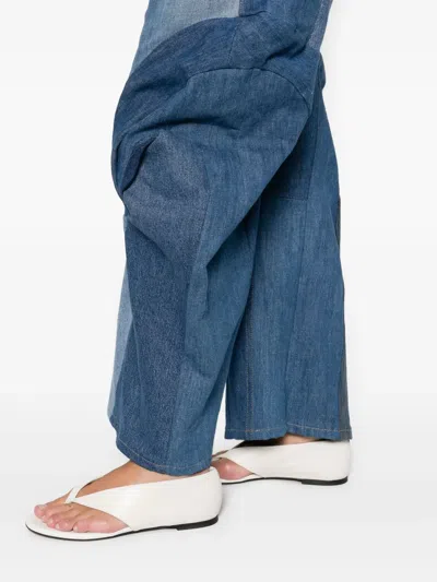 Anni Salonen Patchwork Ruffled Jeans In Multi