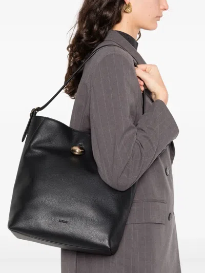 Cafuné Drop Hobo Shoulder Bag In Black