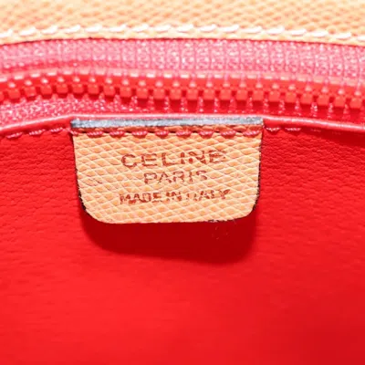 Pre-owned Celine Vintage Convertible Turnlock Top Handle Bag Leather Orange Leather Handbag ()