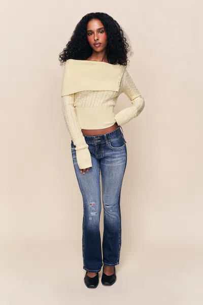 Danielle Guizio Ny Luretta Sweater In Yellow