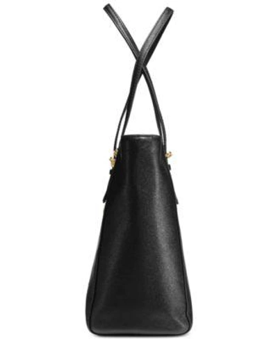 Shop Coach Crossgrain Turnlock Tote In Crossgrain Leather In Light Gold/black