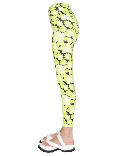 Msgm "active" Leggings In Green