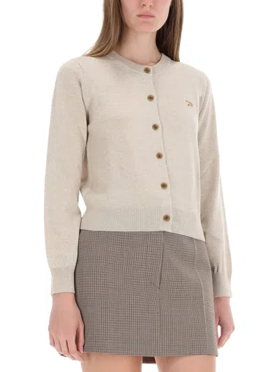 Maison Kitsuné Baby Fox Cardigan In White