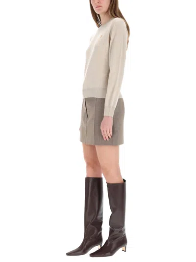 Maison Kitsuné "baby Fox" Jersey In White