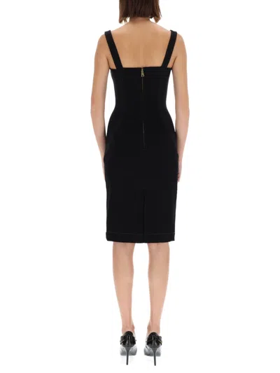 Versace Jeans Couture Tailored Knee-length Sleeveless Dress In Black