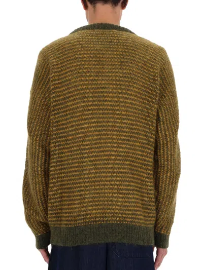 Ymc You Must Create Textured Knit Crew Neck Sweater In Brown