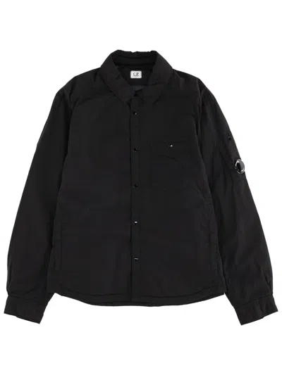 C.p. Company C. P. Company "felt Lens" Overshirt In Black