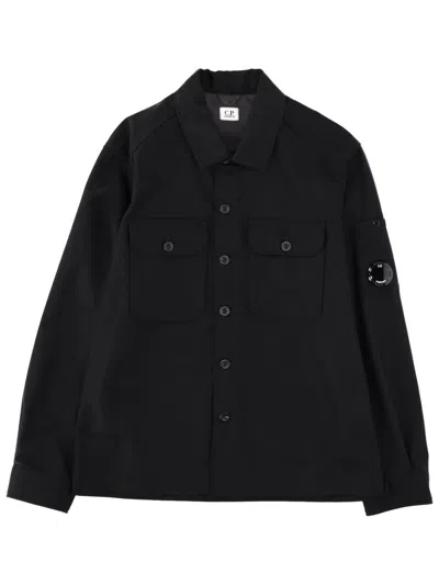 C.p. Company C. P. Company "felt Lens" Overshirt In Black